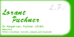 lorant puchner business card