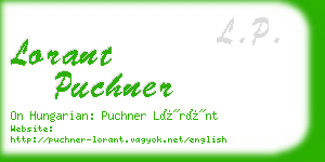 lorant puchner business card